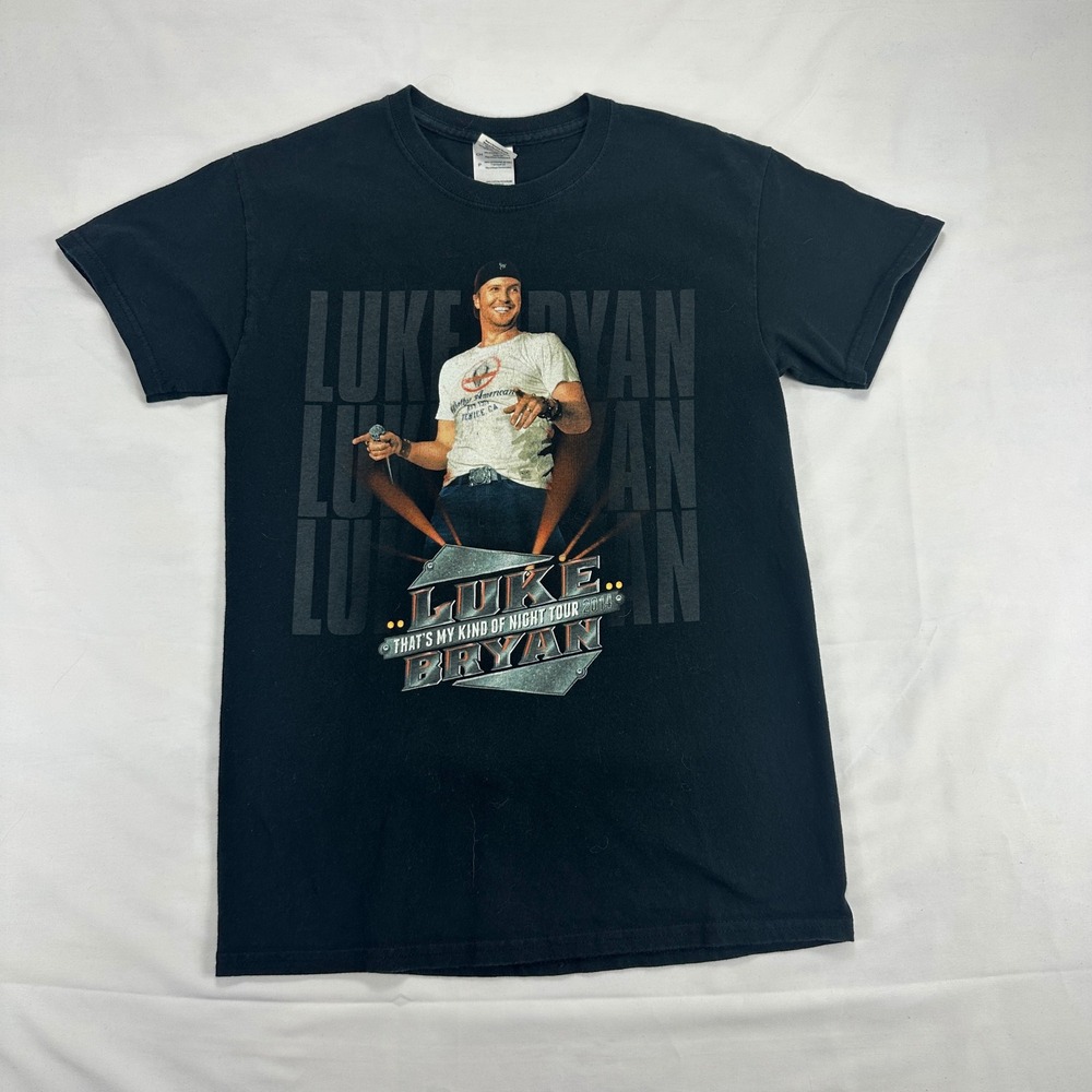 Luke Bryan Tour 2014‎ Graphic T Shirt Black Mens Small Concert Country Music